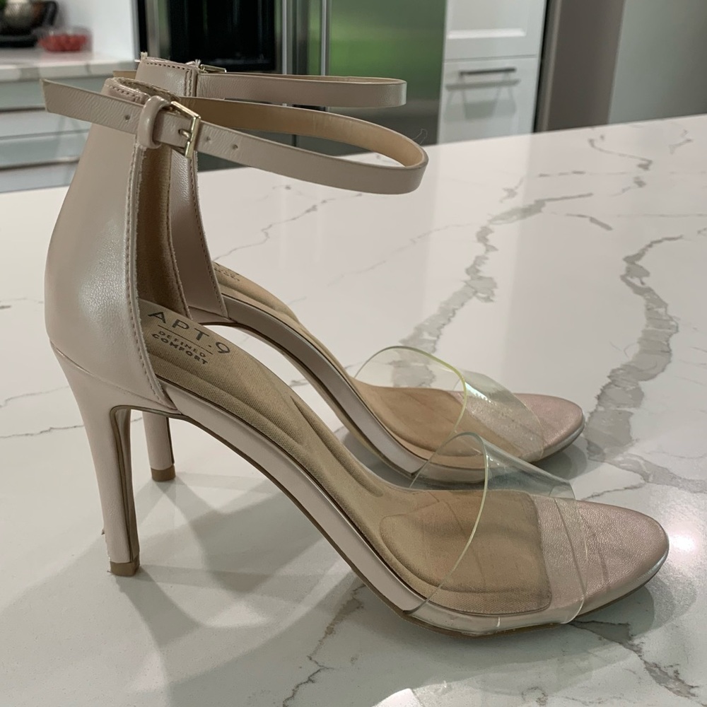 Apt 9 Clear Transparent Dress Sandals, size 9